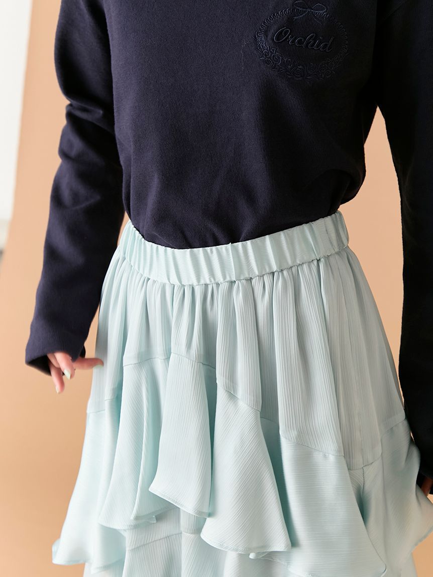 LILY BROWN「スリットティアードスカート」|スカート|