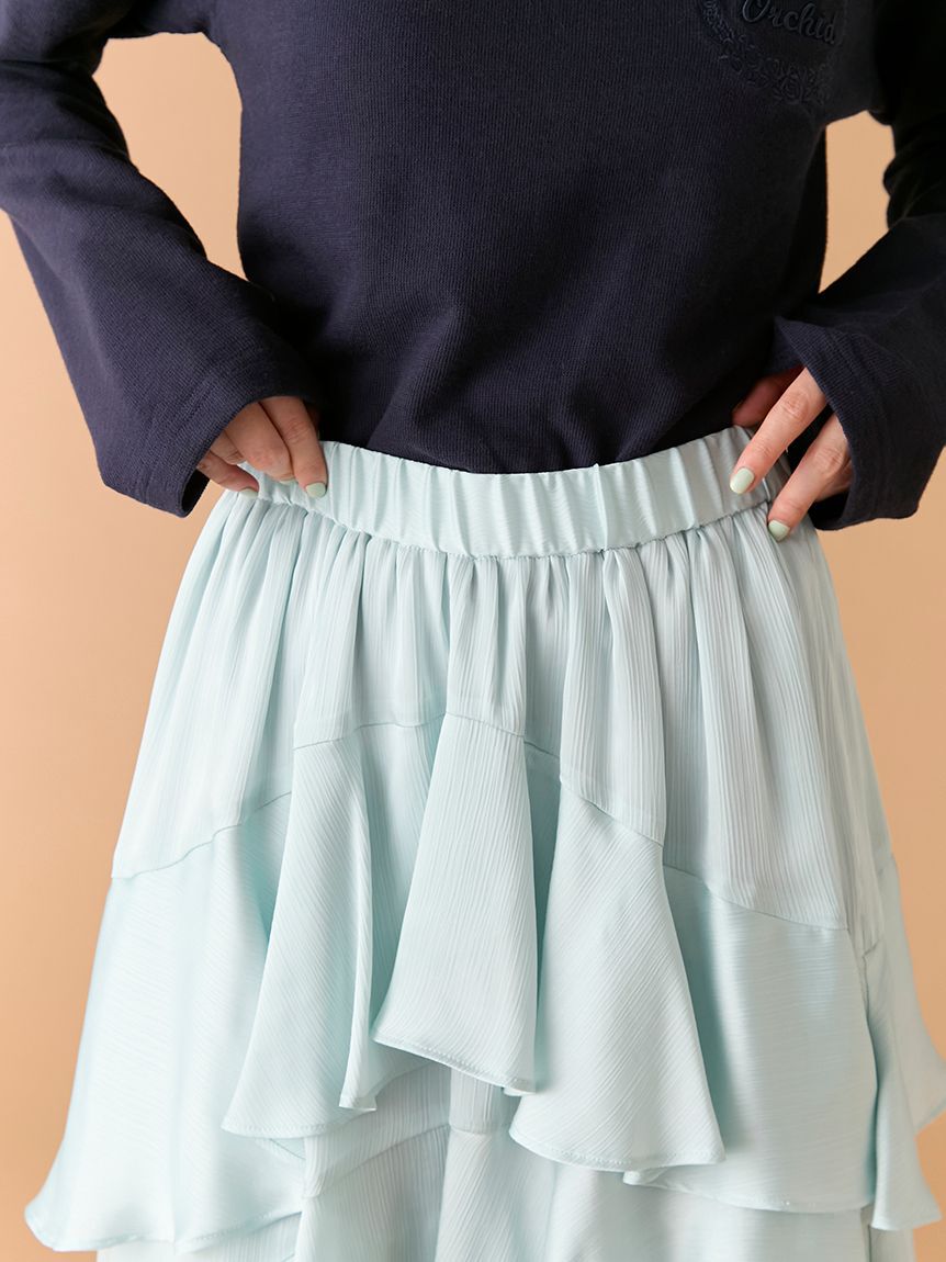 LILY BROWN「スリットティアードスカート」|スカート|