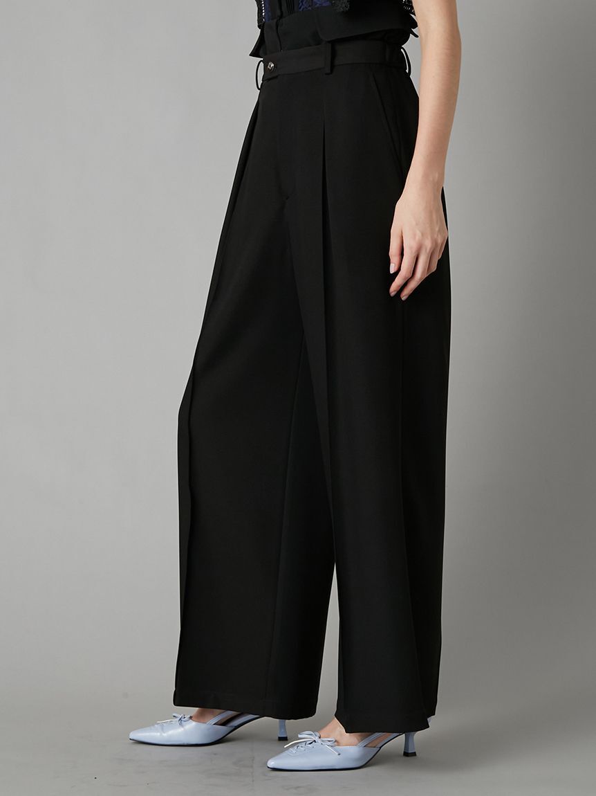 LILY BROWN「センターラインワイドタックパンツ」|チノ|