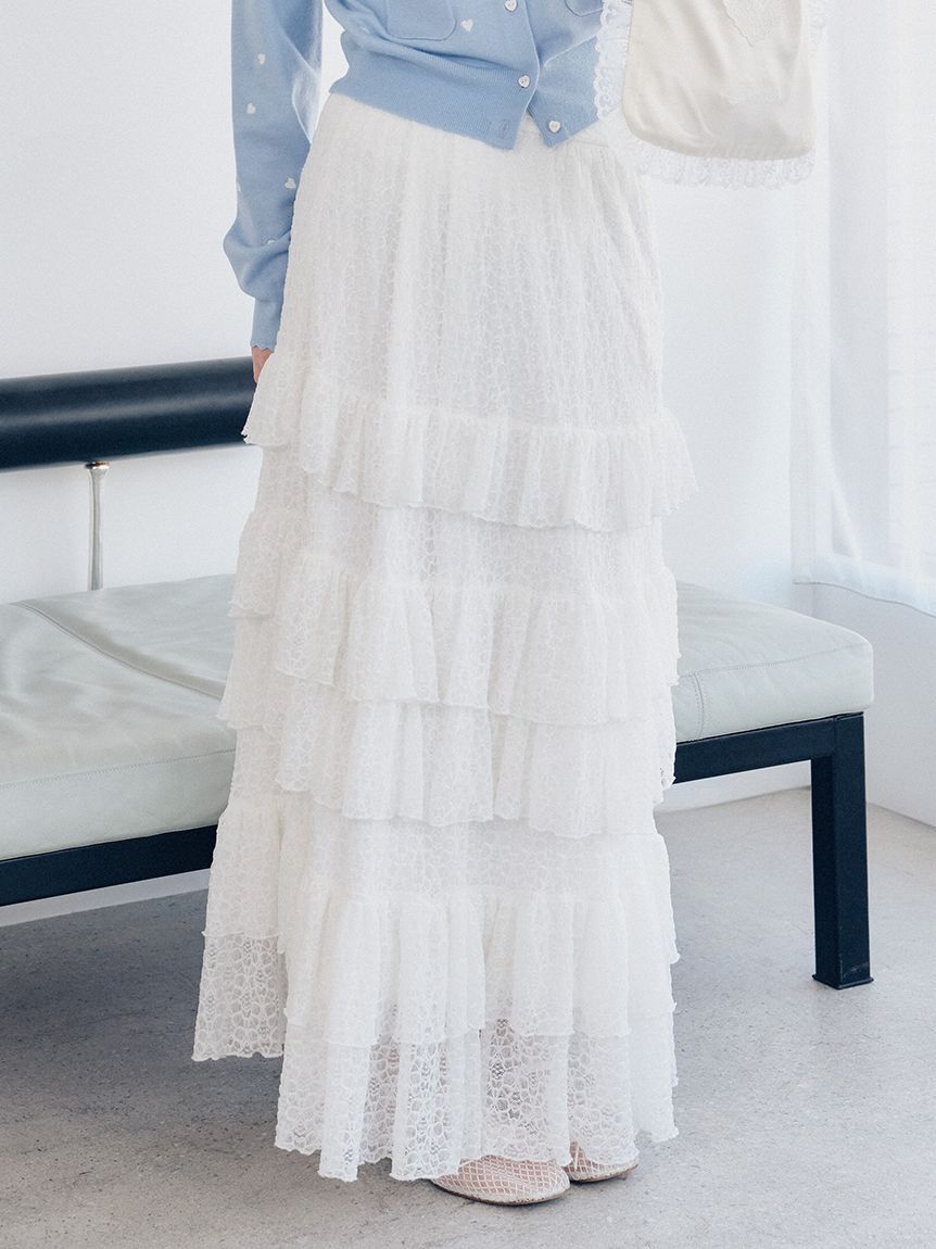 LILY BROWN「ステップフリルシアースカート」|スカート|