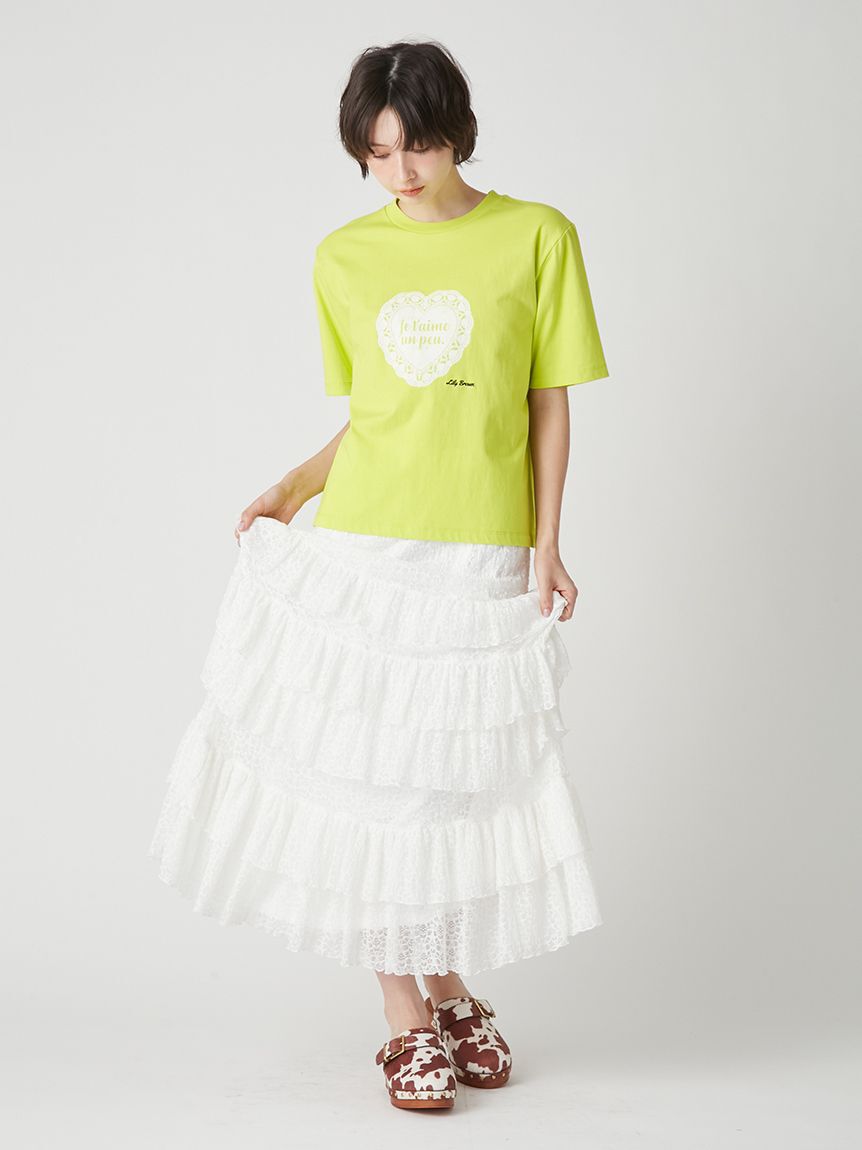 LILY BROWN「ステップフリルシアースカート」|スカート|