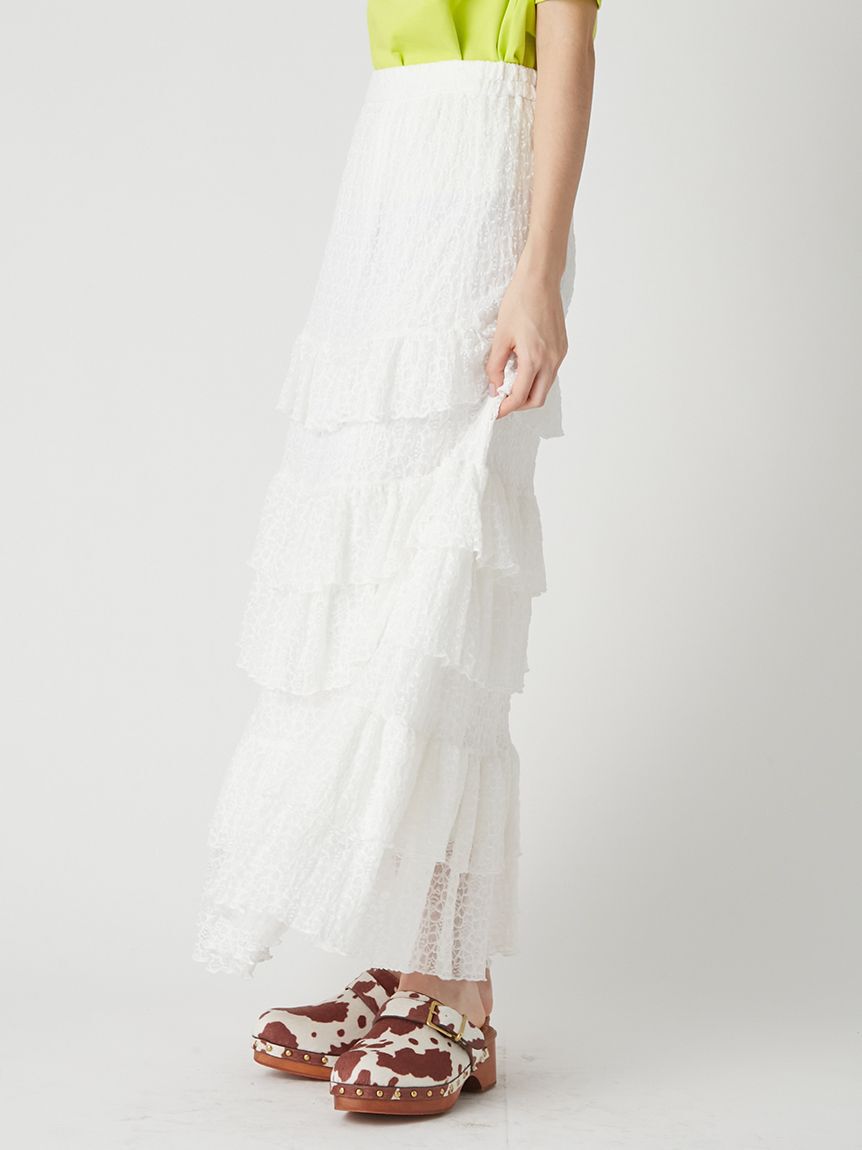 LILY BROWN「ステップフリルシアースカート」|スカート|