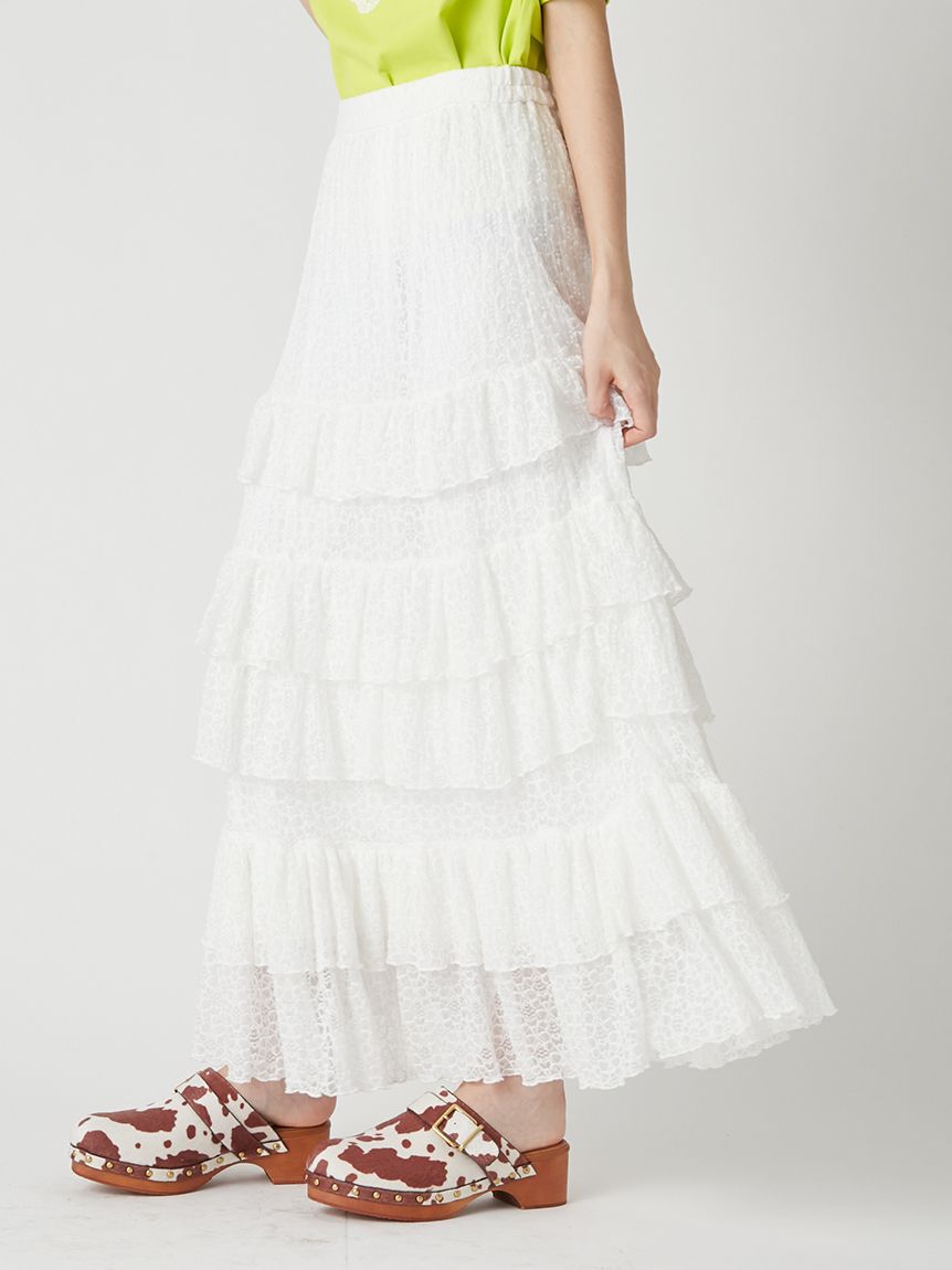 LILY BROWN「ステップフリルシアースカート」|スカート|