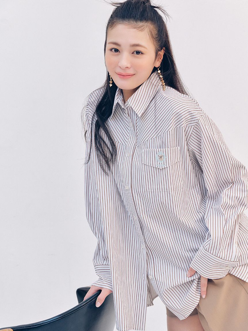 LILY BROWN「Lily Bearレターモチーフバリエシャツ」|シャツ・ブラウス|