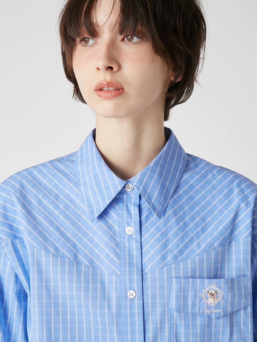 LILY BROWN「Lily Bearレターモチーフバリエシャツ」|シャツ・ブラウス|