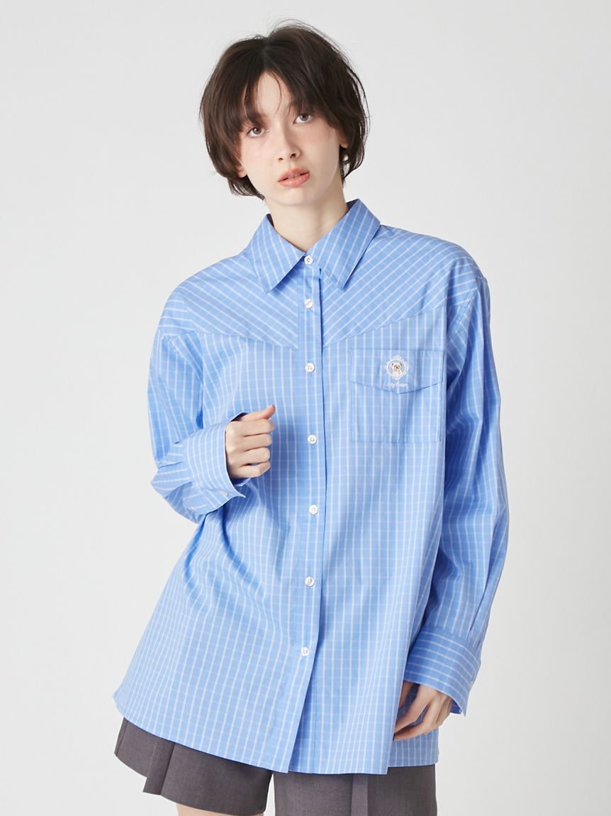 LILY BROWN「Lily Bearレターモチーフバリエシャツ」|シャツ・ブラウス|BLU