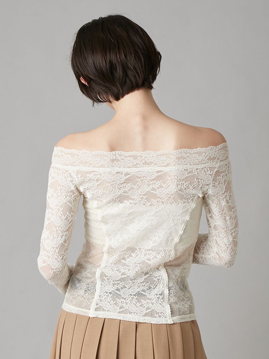 LILY BROWN「オフショルダーレーストップス」|Tシャツ・カットソー|