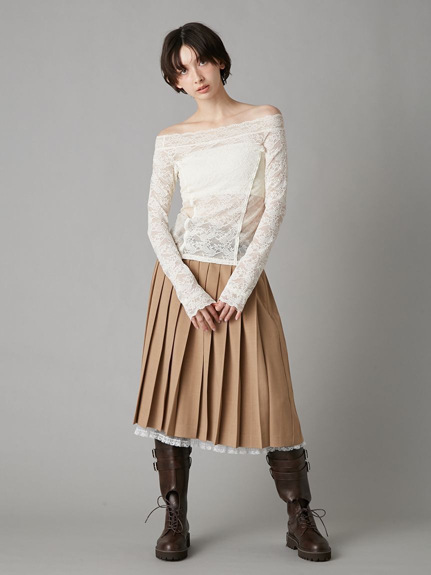 LILY BROWN「オフショルダーレーストップス」|Tシャツ・カットソー|