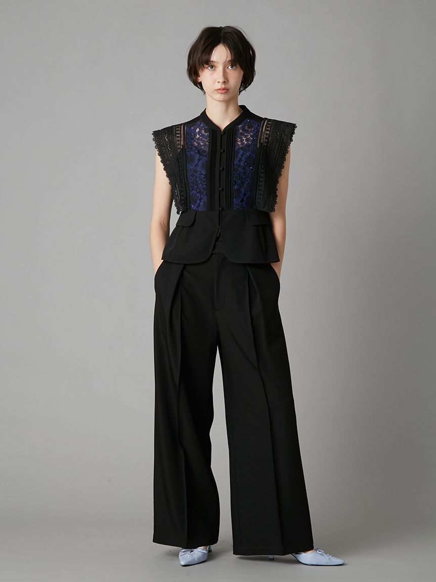 LILY BROWN「スイッチングレースブラウス」|シャツ・ブラウス|