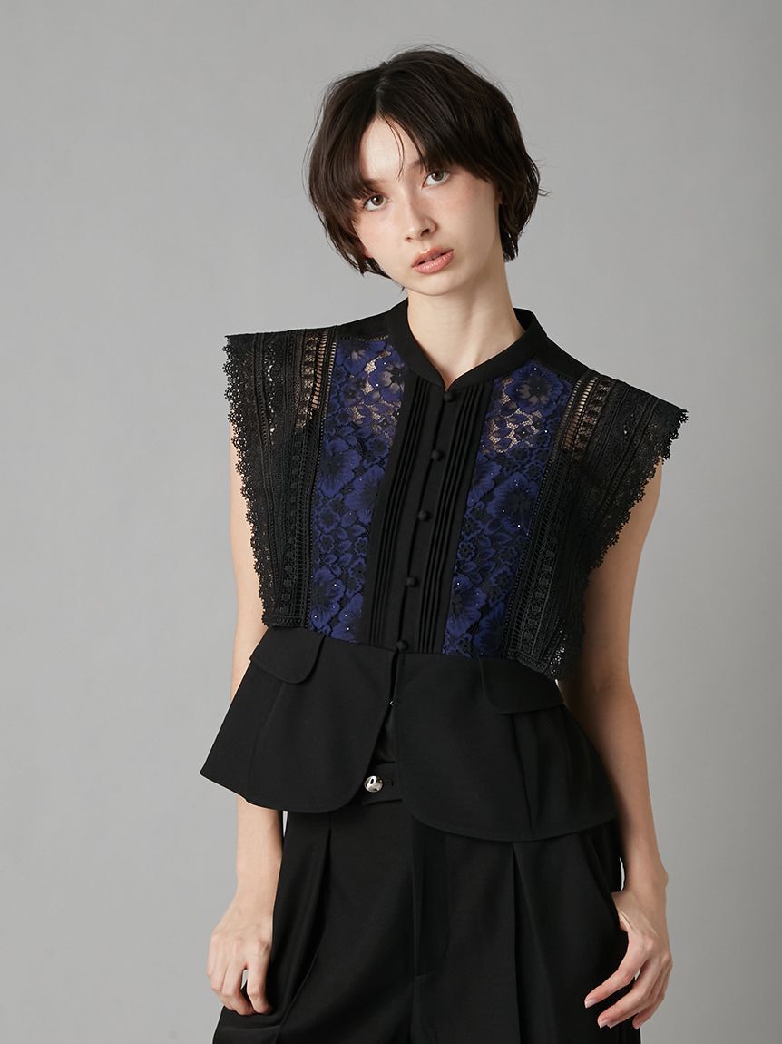 LILY BROWN「スイッチングレースブラウス」|シャツ・ブラウス|