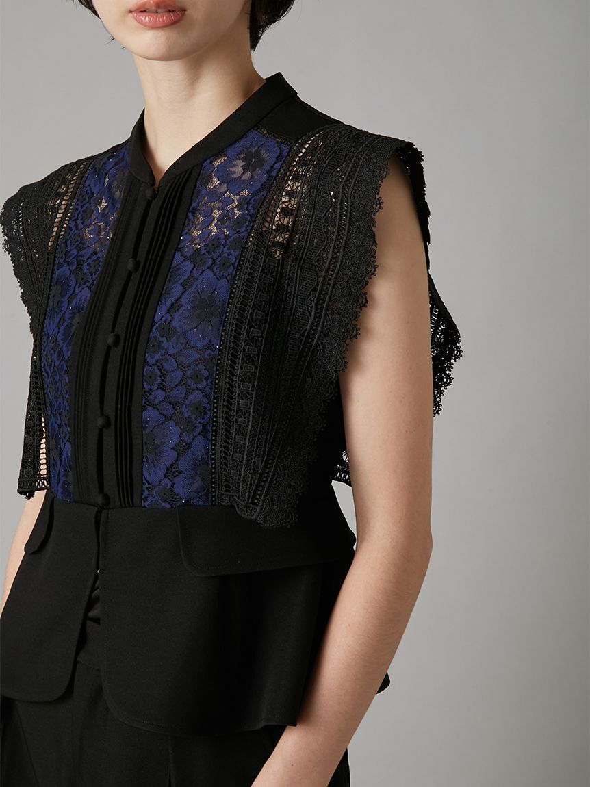 LILY BROWN「スイッチングレースブラウス」|シャツ・ブラウス|