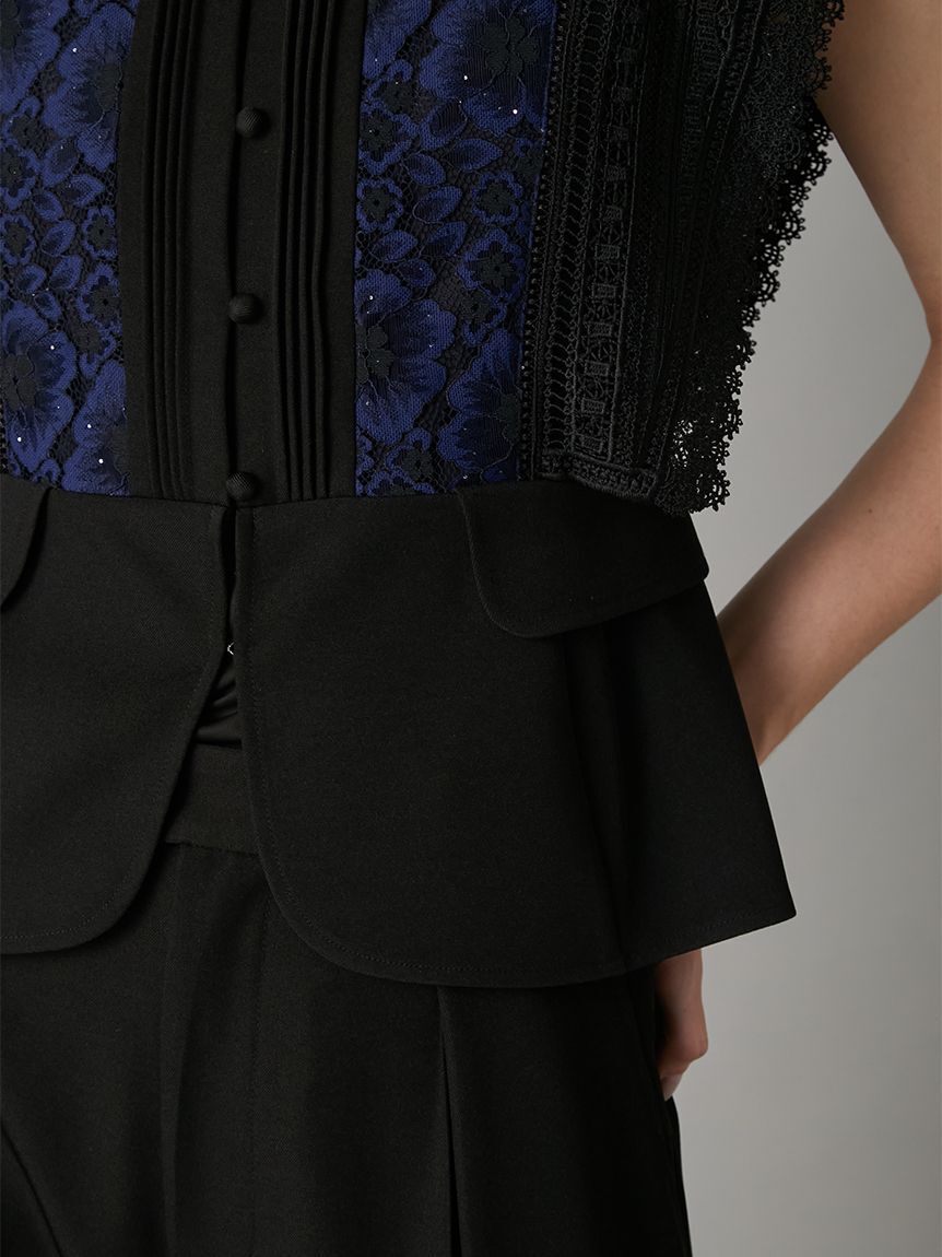 LILY BROWN「スイッチングレースブラウス」|シャツ・ブラウス|