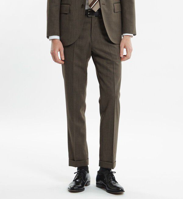 MACKINTOSH PHILOSOPHY「トロッター トラウザーズ#108 キャバリーツイル」|スラックス|ダークブラウン