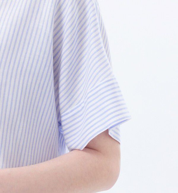 MACKINTOSH PHILOSOPHY「バンドカラーリネンミックスブラウス」|シャツ・ブラウス|