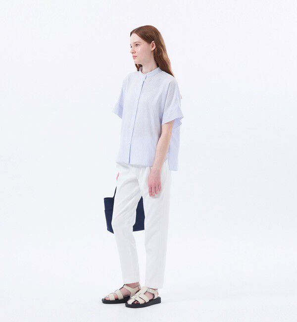 MACKINTOSH PHILOSOPHY「バンドカラーリネンミックスブラウス」|シャツ・ブラウス|