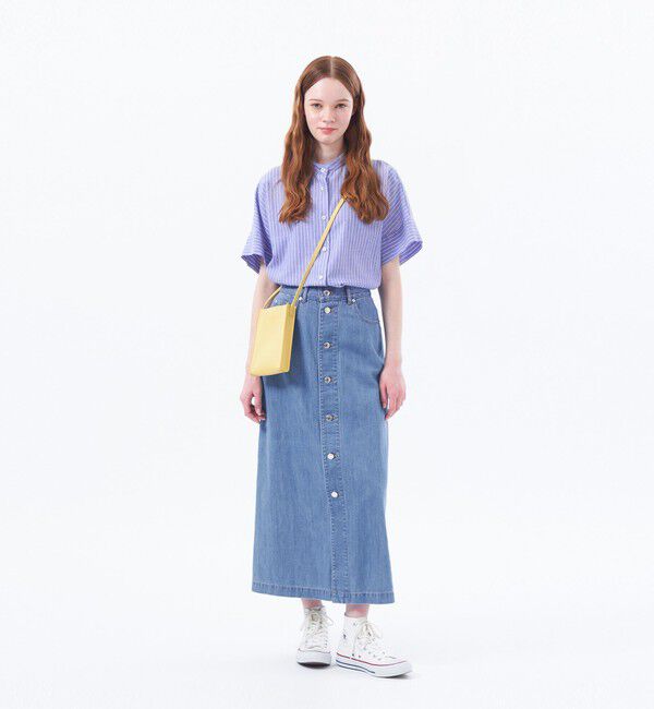 MACKINTOSH PHILOSOPHY「バンドカラーリネンミックスブラウス」|シャツ・ブラウス|