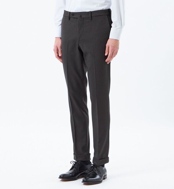 MACKINTOSH PHILOSOPHY「トロッター エクストラソリッドトラウザーズ【ドレスエクステンション】 ウール調ドビー」|スラックス|