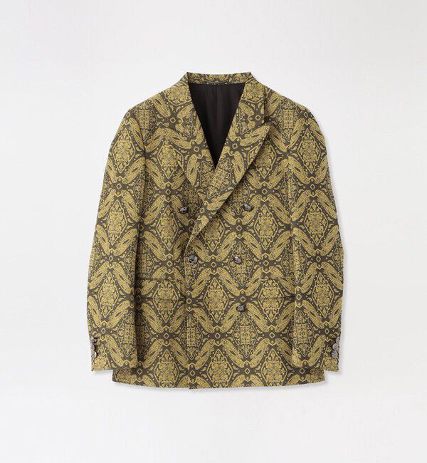  「【Education from Youngmachines】オーナメントジャガード ダブルジャケット」|テーラードジャケット|イエロー