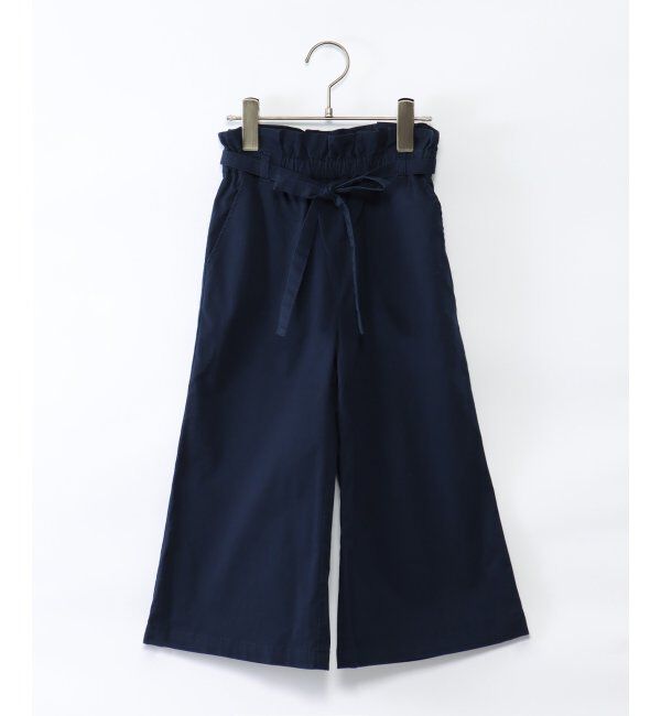 ikka kids「【キッズ】ウエストギャザーワイドパンツ（100~160cm）」|その他|ネイビー
