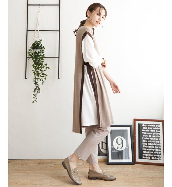 ikka「【2点セット】ニットベストアンサンブルワンピース」|ワンピース|