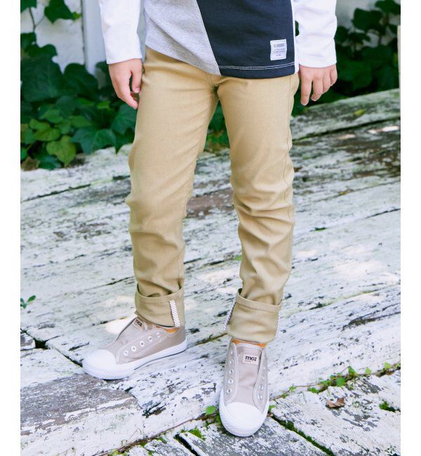 ikka kids「GOKU楽ストレッチパンツ B （120~160cm）」|その他|ベージュ