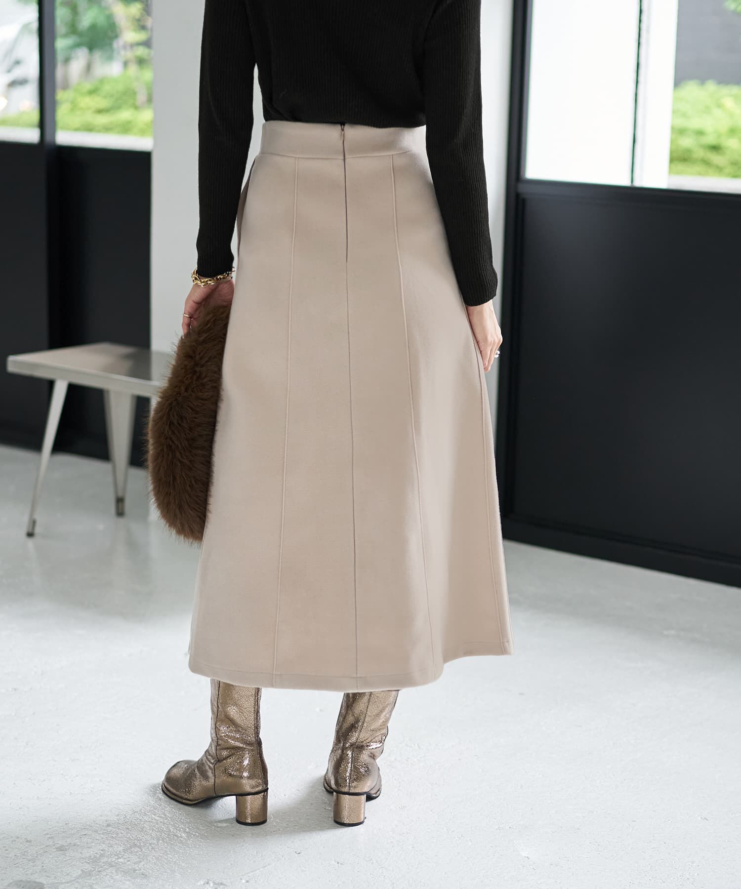 STYLE DELI「メルトン調Aラインスカート」|スカート|