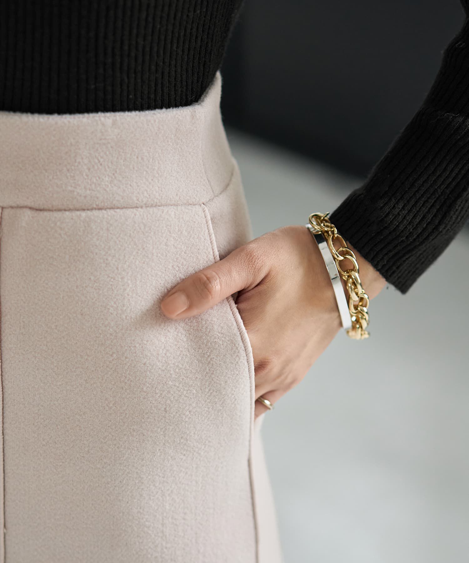 STYLE DELI「メルトン調Aラインスカート」|スカート|