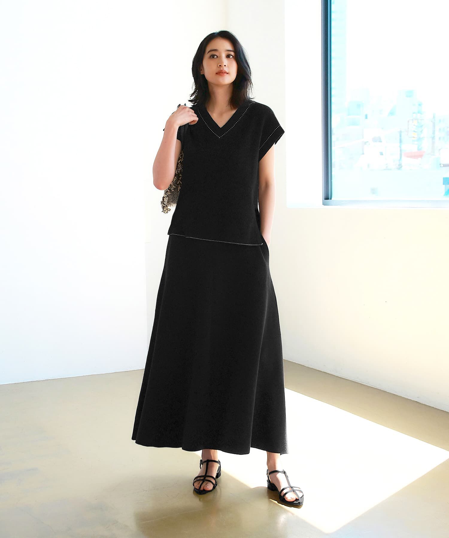 STYLE DELI「Softy Cotton／ミラノリブ編みマキシ丈スカート」|スカート|