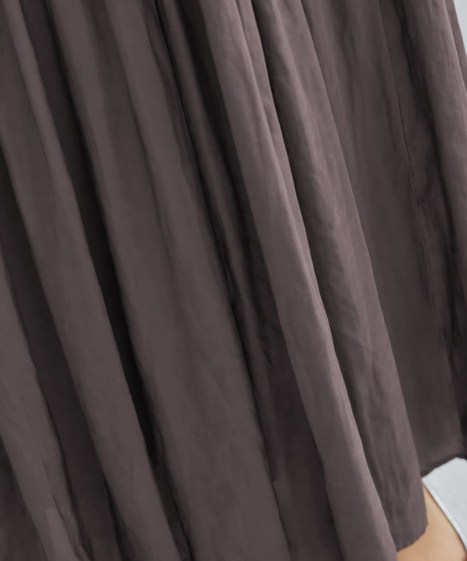 STYLE DELI「【Made in JAPAN】ロングレングスV.サテンギャザースカート」|スカート|