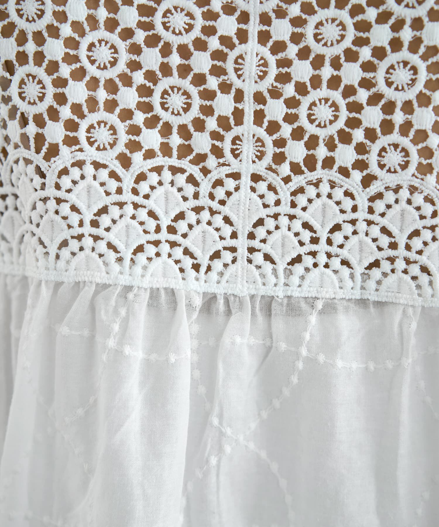 STYLE DELI「上部がレースのギャザーブラウス」|シャツ・ブラウス|