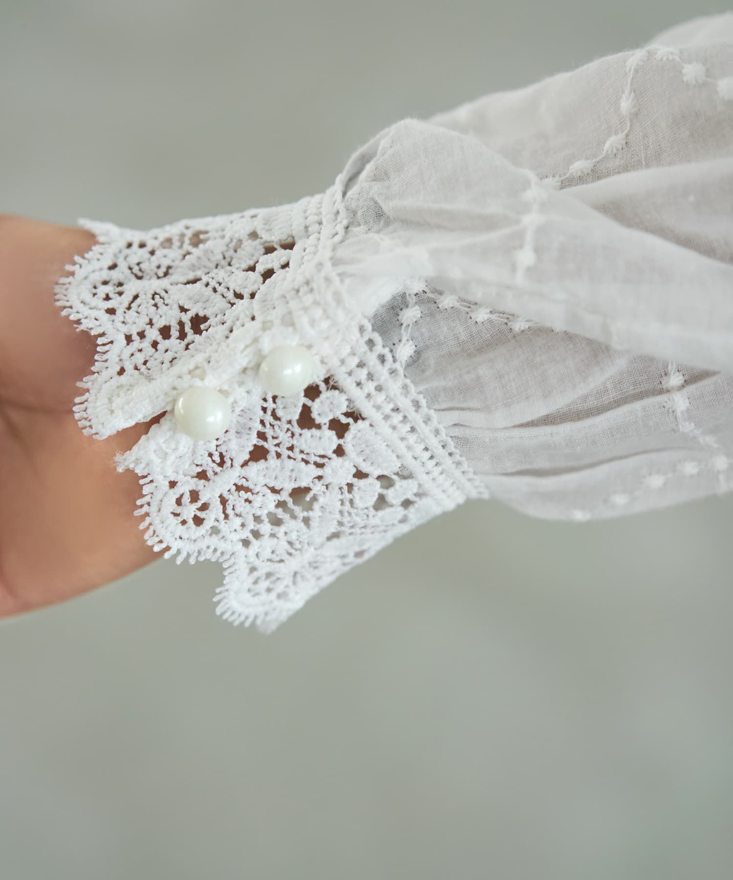 STYLE DELI「上部がレースのギャザーブラウス」|シャツ・ブラウス|