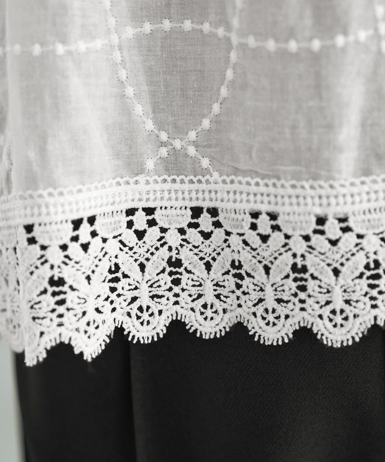 STYLE DELI「上部がレースのギャザーブラウス」|シャツ・ブラウス|