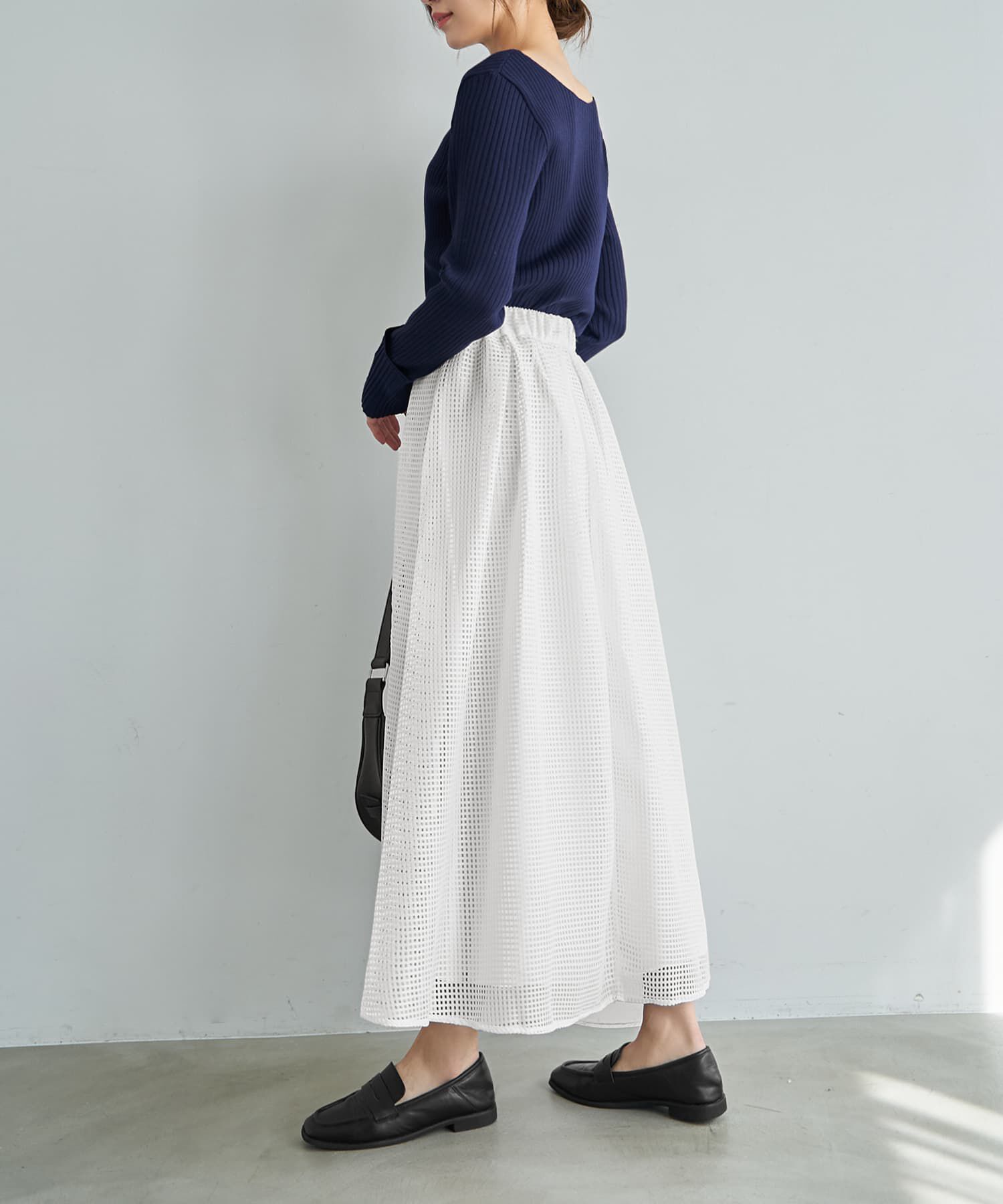 STYLE DELI「【LUXE】メッシュフレアスカート」|スカート|