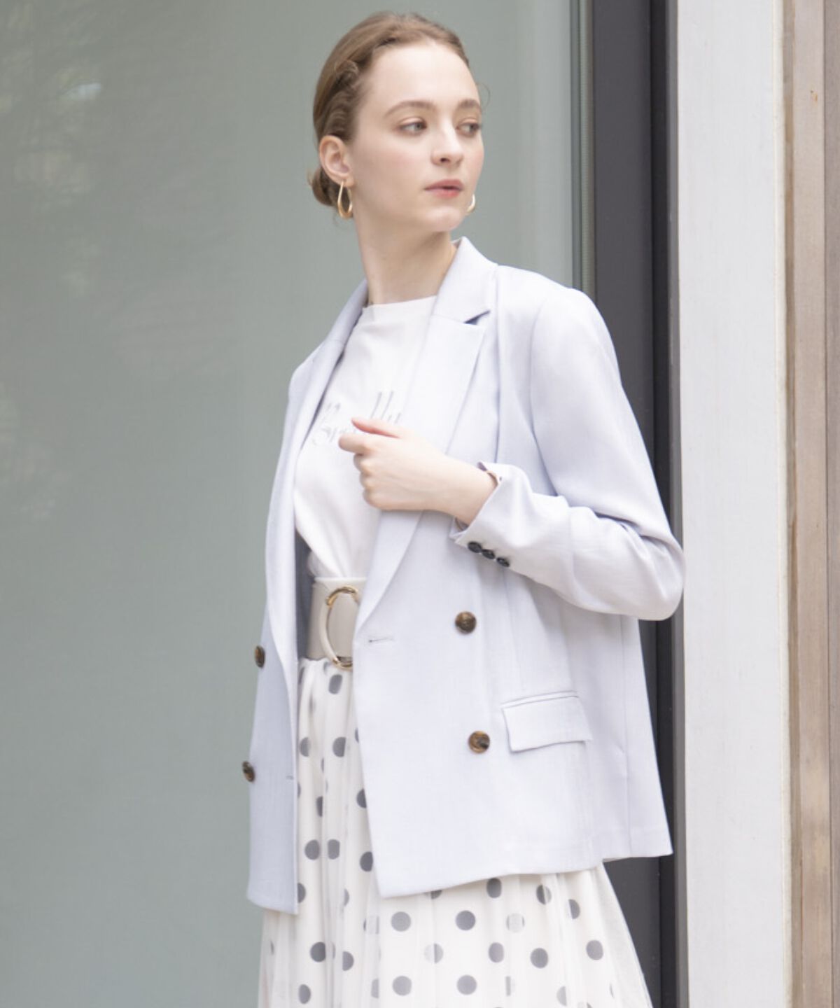 アンドクチュール「麻調テーラードジャケット」|テーラードジャケット|