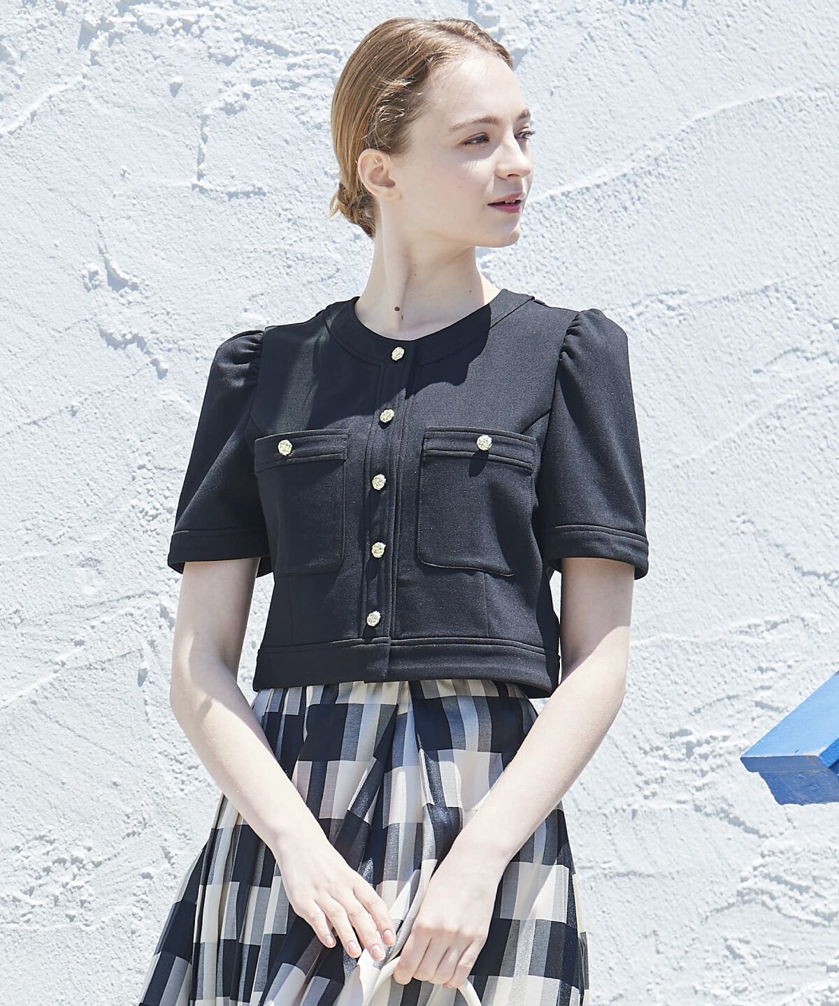 アンドクチュール「ポンチノーカラージャケット」|その他|