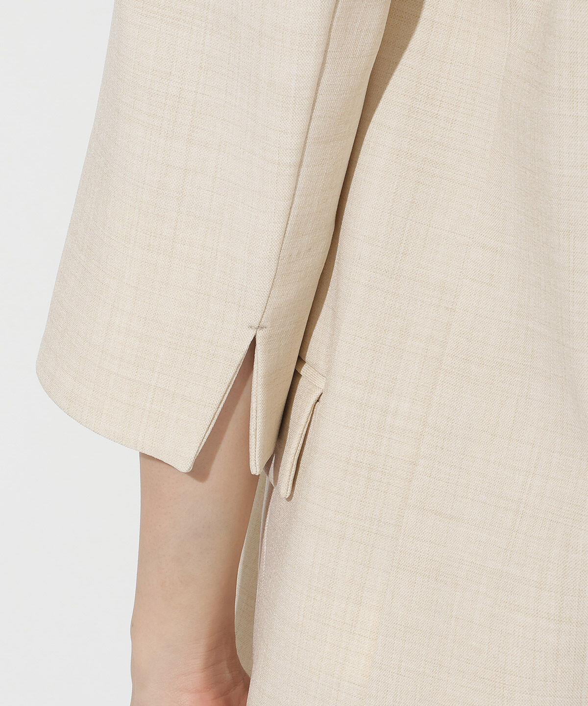 アンドクチュール「麻調7分袖テーラードジャケット」|テーラードジャケット|