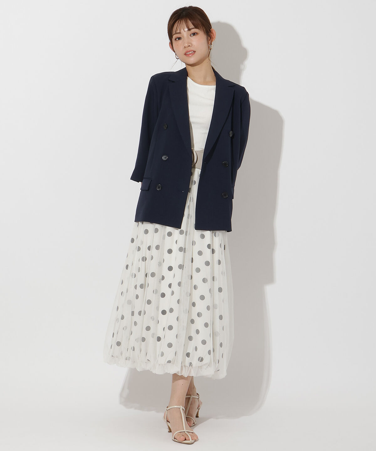 アンドクチュール「麻調7分袖テーラードジャケット」|テーラードジャケット|