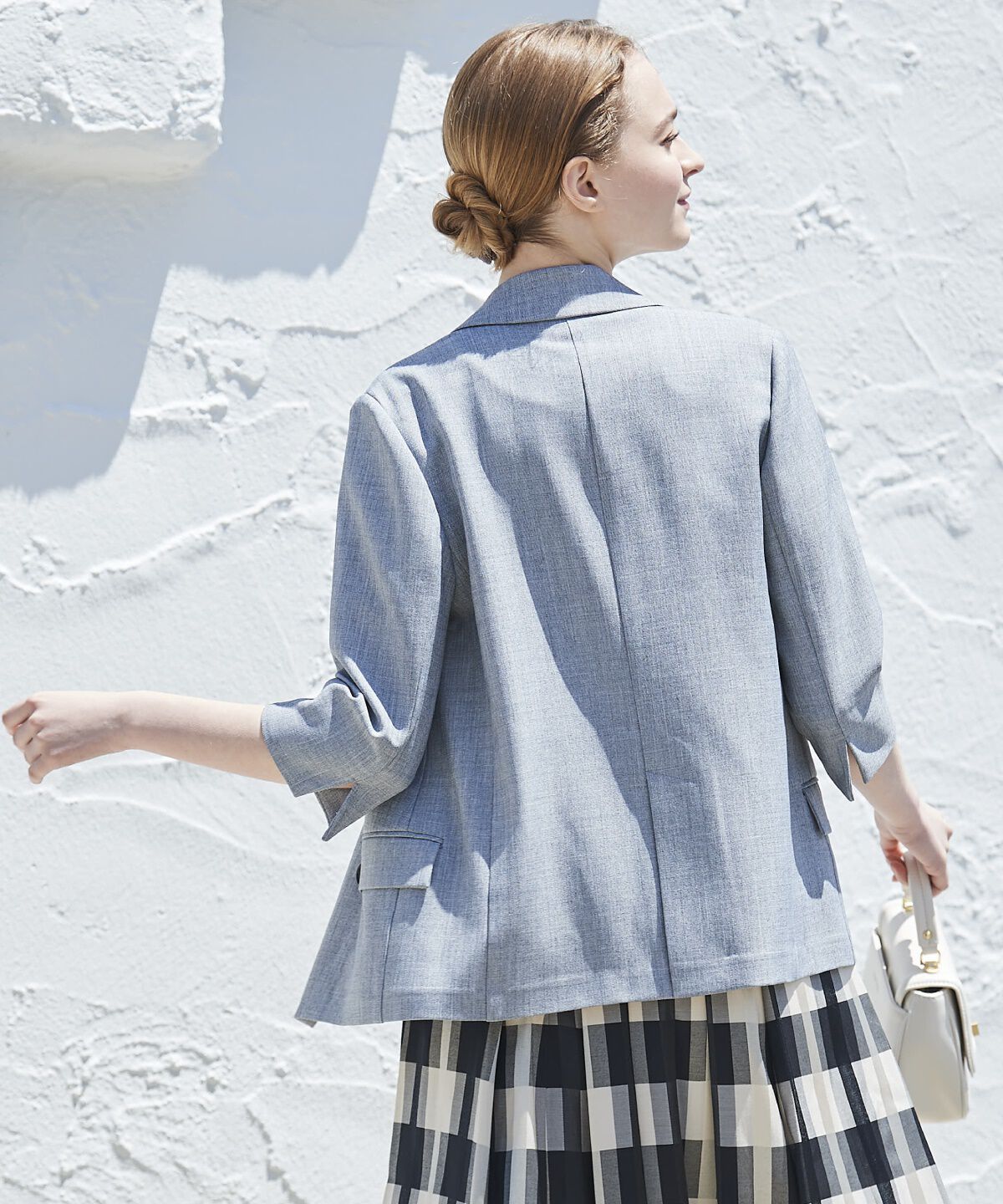 アンドクチュール「麻調7分袖テーラードジャケット」|テーラードジャケット|