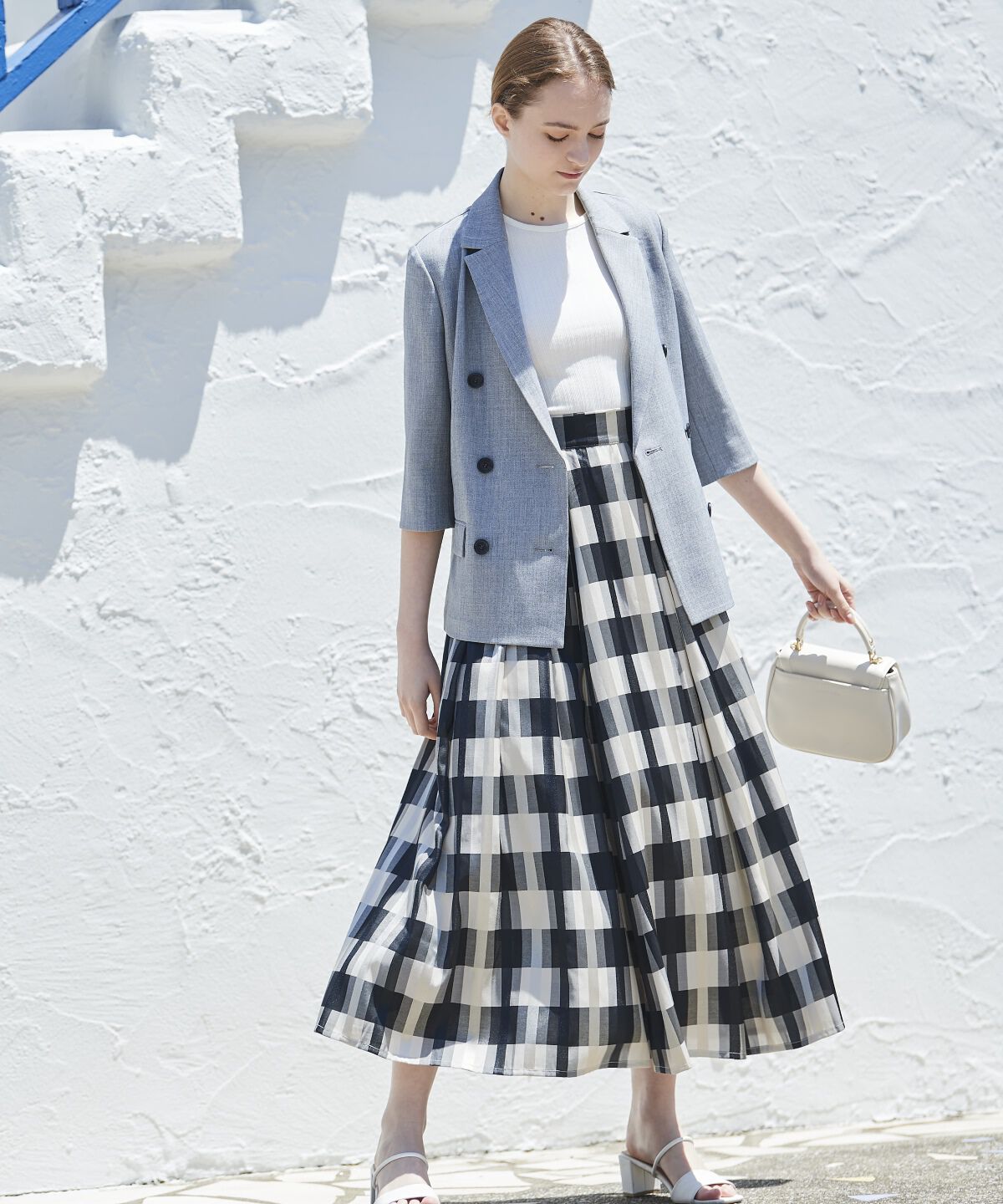 アンドクチュール「麻調7分袖テーラードジャケット」|テーラードジャケット|