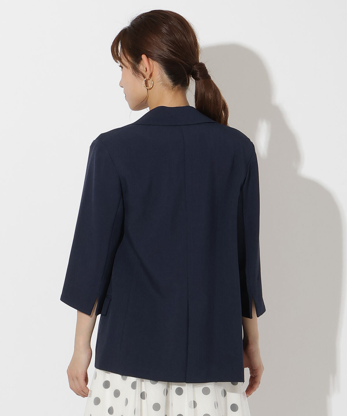 アンドクチュール「麻調7分袖テーラードジャケット」|テーラードジャケット|