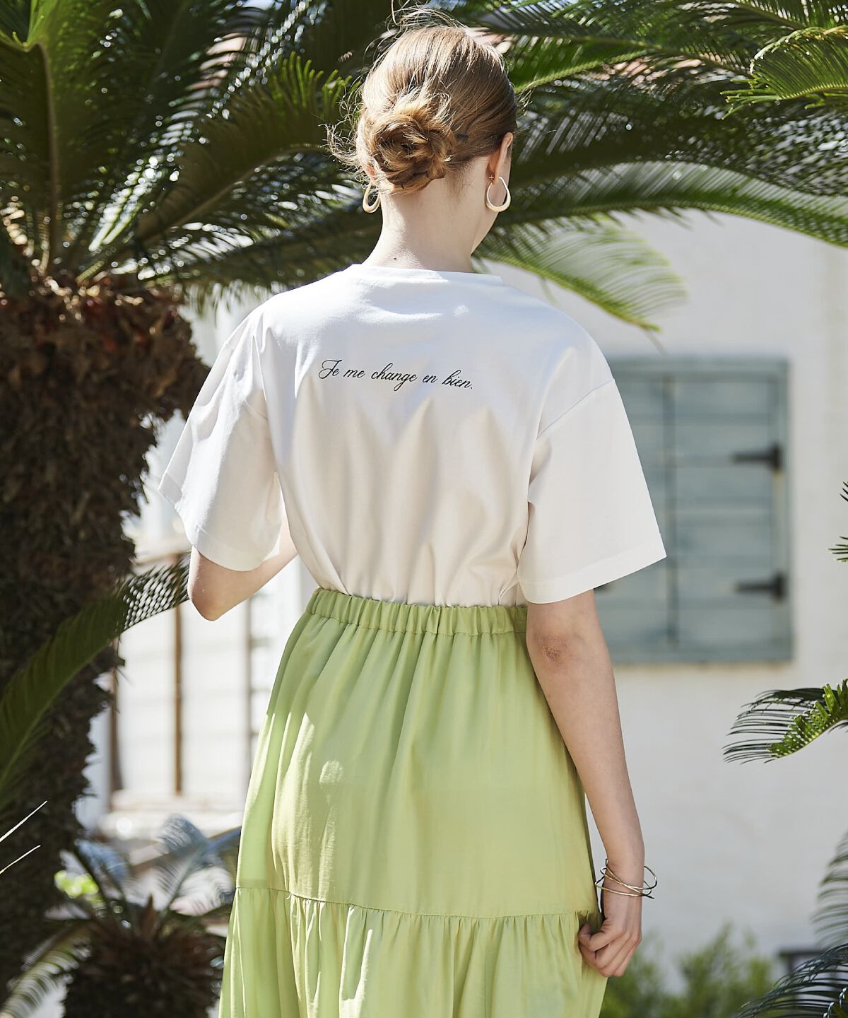 アンドクチュール「シルケットプリントTシャツ」|Tシャツ・カットソー|