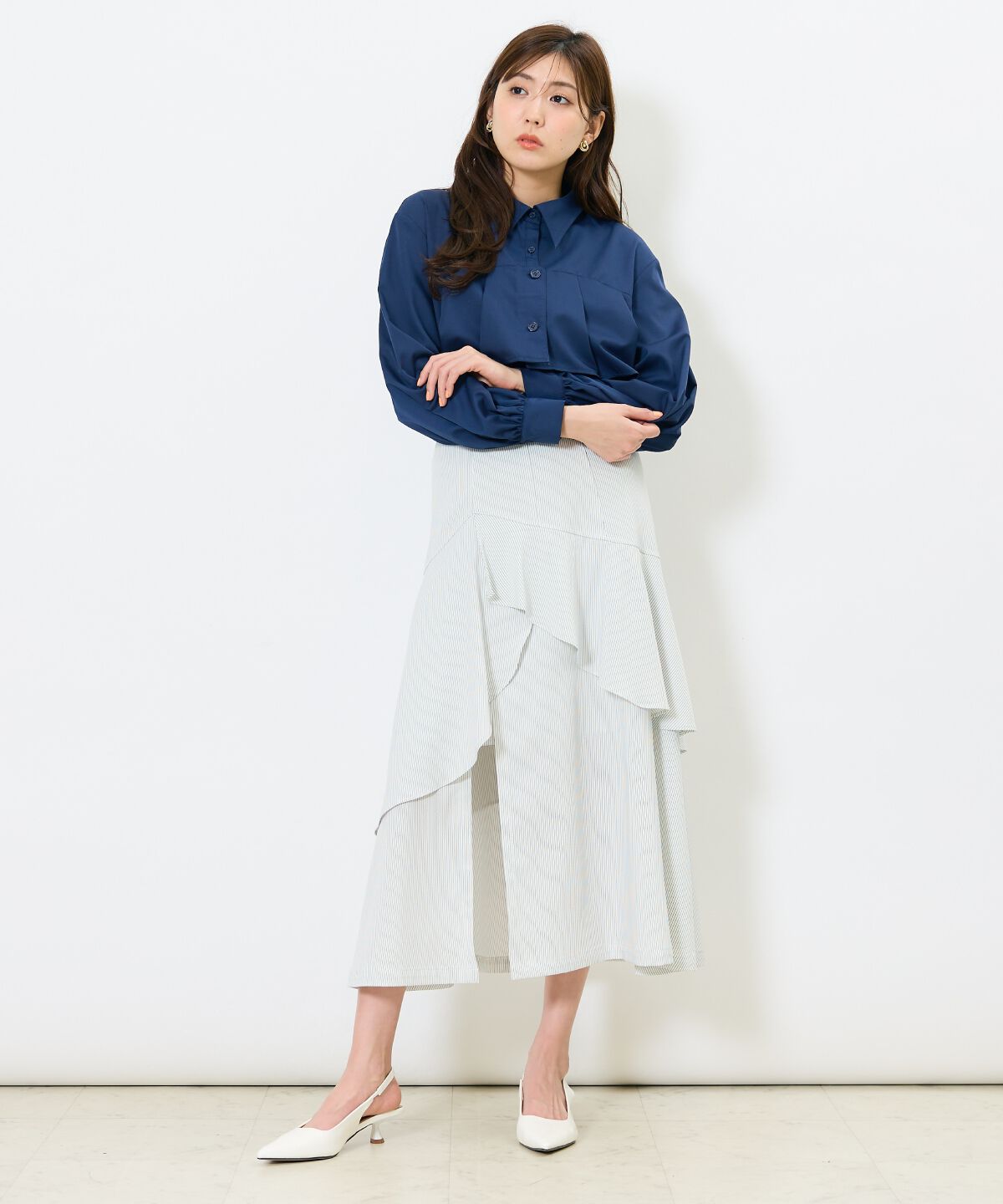 アンドクチュール「レイヤードティアードフリルスカート」|スカート|