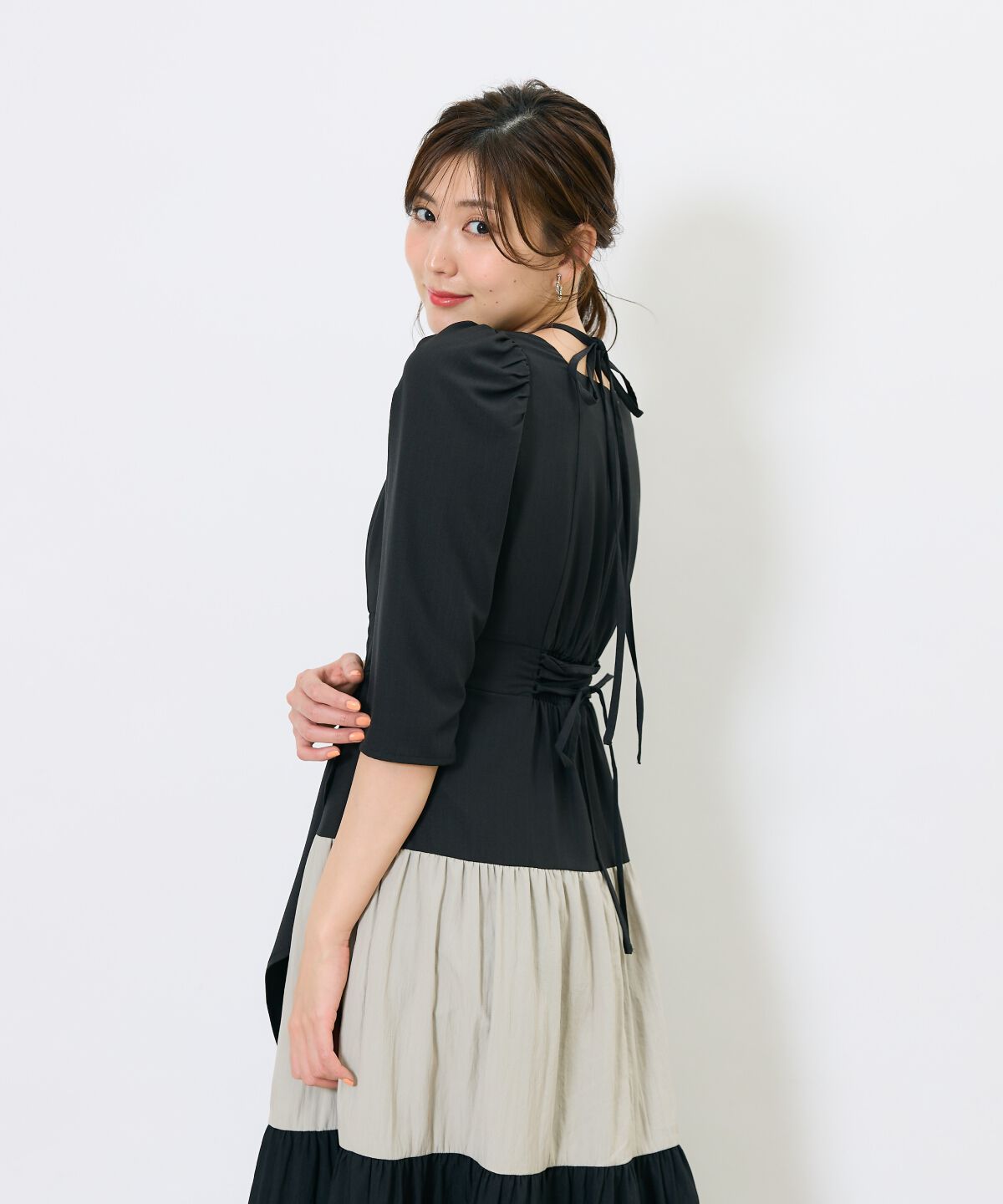 アンドクチュール「アシメラッフルティアードワンピース」|ワンピース|