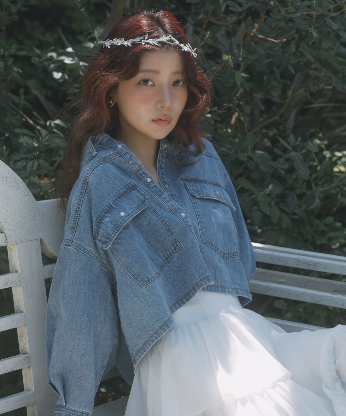 アンドクチュール「ライトデニムシャツジャケット」|デニムジャケット|