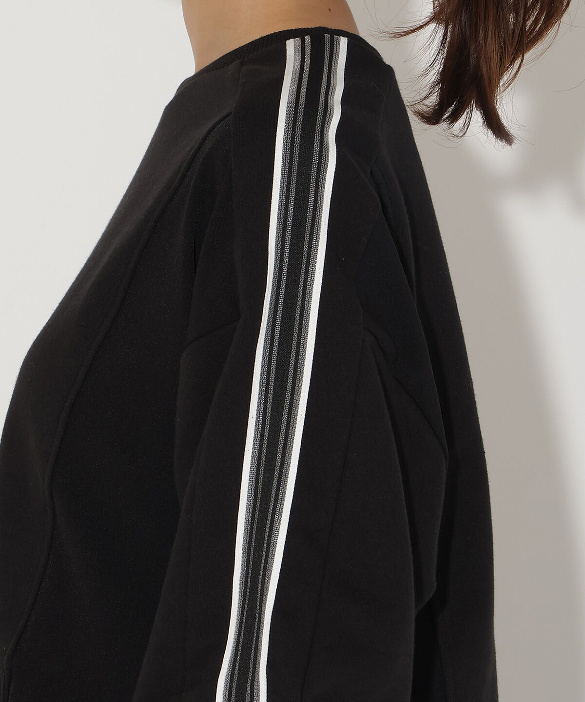 アンドクチュール「ライン入り裏毛トップス」|Tシャツ・カットソー|