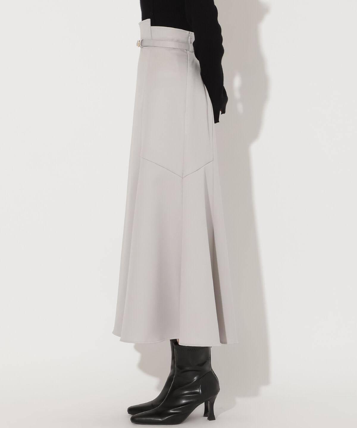 アンドクチュール「ベルト付きマーメイドスカート」|フレア|
