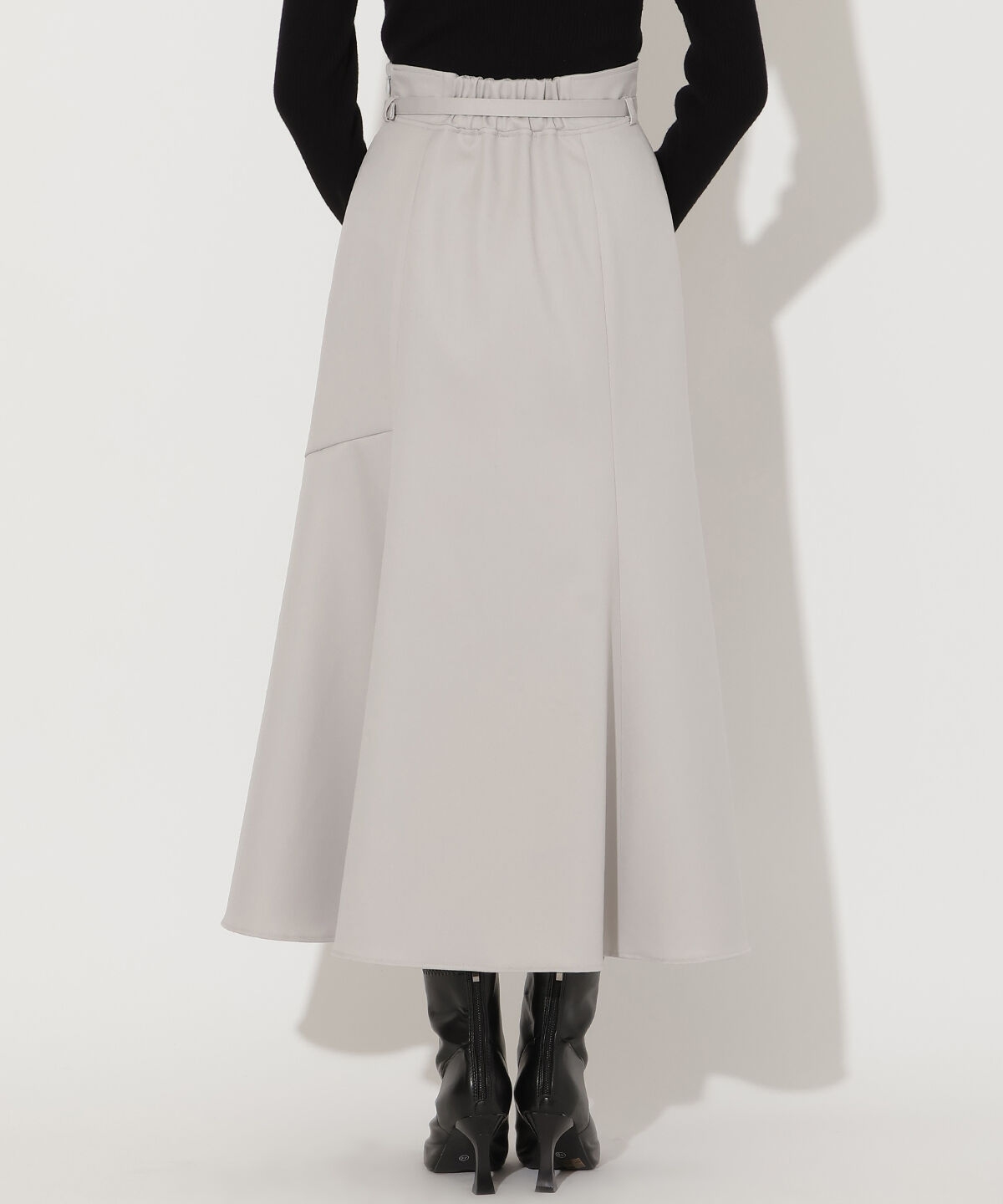 アンドクチュール「ベルト付きマーメイドスカート」|フレア|