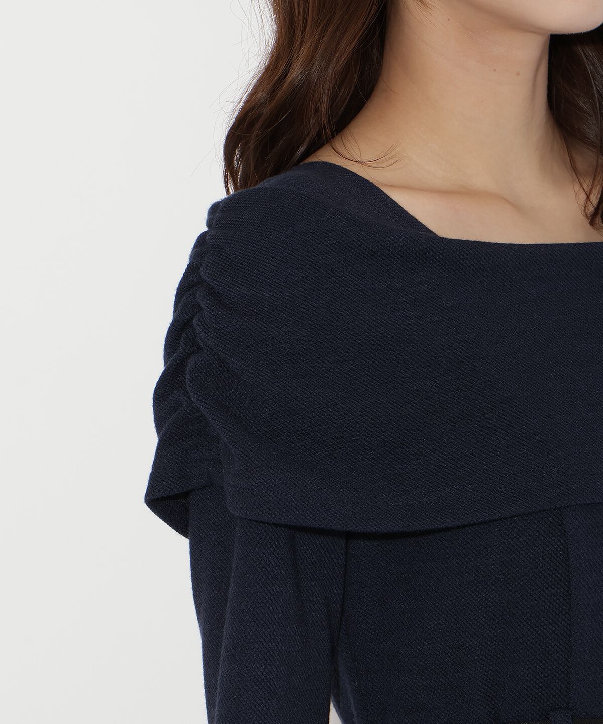 アンドクチュール「ベルト付きオフショルカットワンピース」|ワンピース|