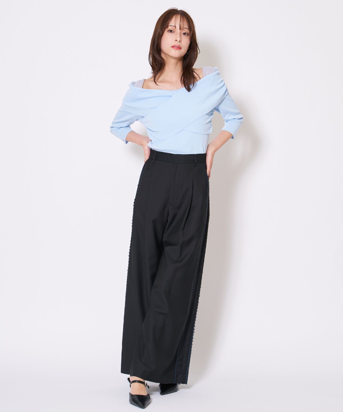 アンドクチュール「サイドレースラインパンツ」|その他|