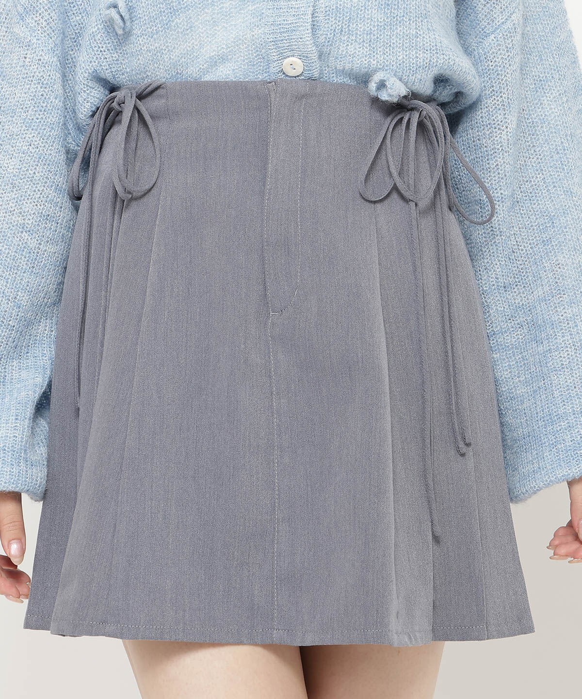 REDYAZEL「ダブルリボンミニスカート」|フレア|